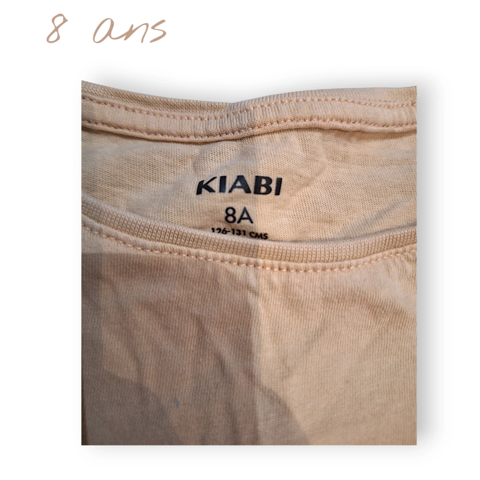 🧡🌞 Oranje T-shirt met glitteropschrift – Kiabi – 8 jaar 🌞🧡 – photo 3